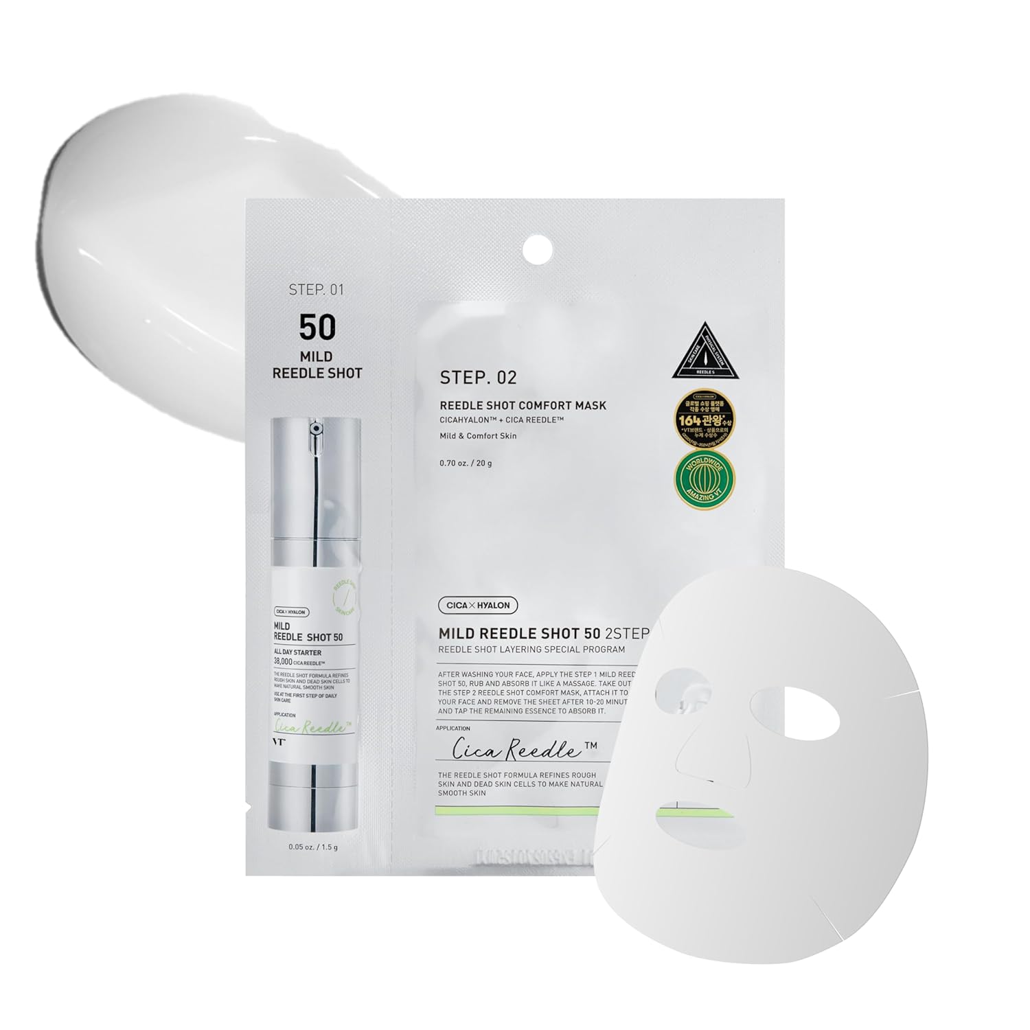 VT Cosmetics Reedle Shot 50 2 Step Mask - Image 2
