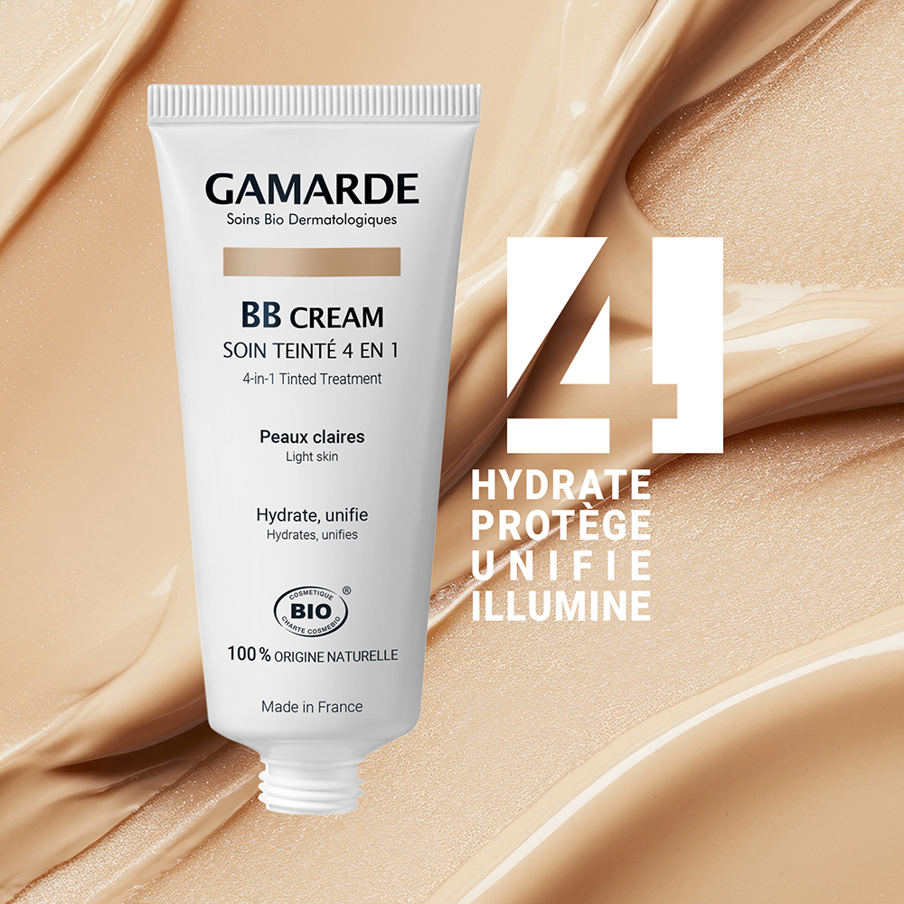 Gamarde BB Cream - Κρέμα με Χρώμα 4 σε 1 για Ανοιχτόχρωμες Επιδερμίδες BIO 40ml - Image 2