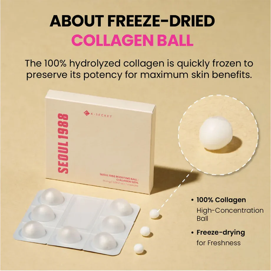 K-Secret Seoul 1988 Boosting Ball: Collagen 100% 7 κάψουλες * 35mg - Image 2