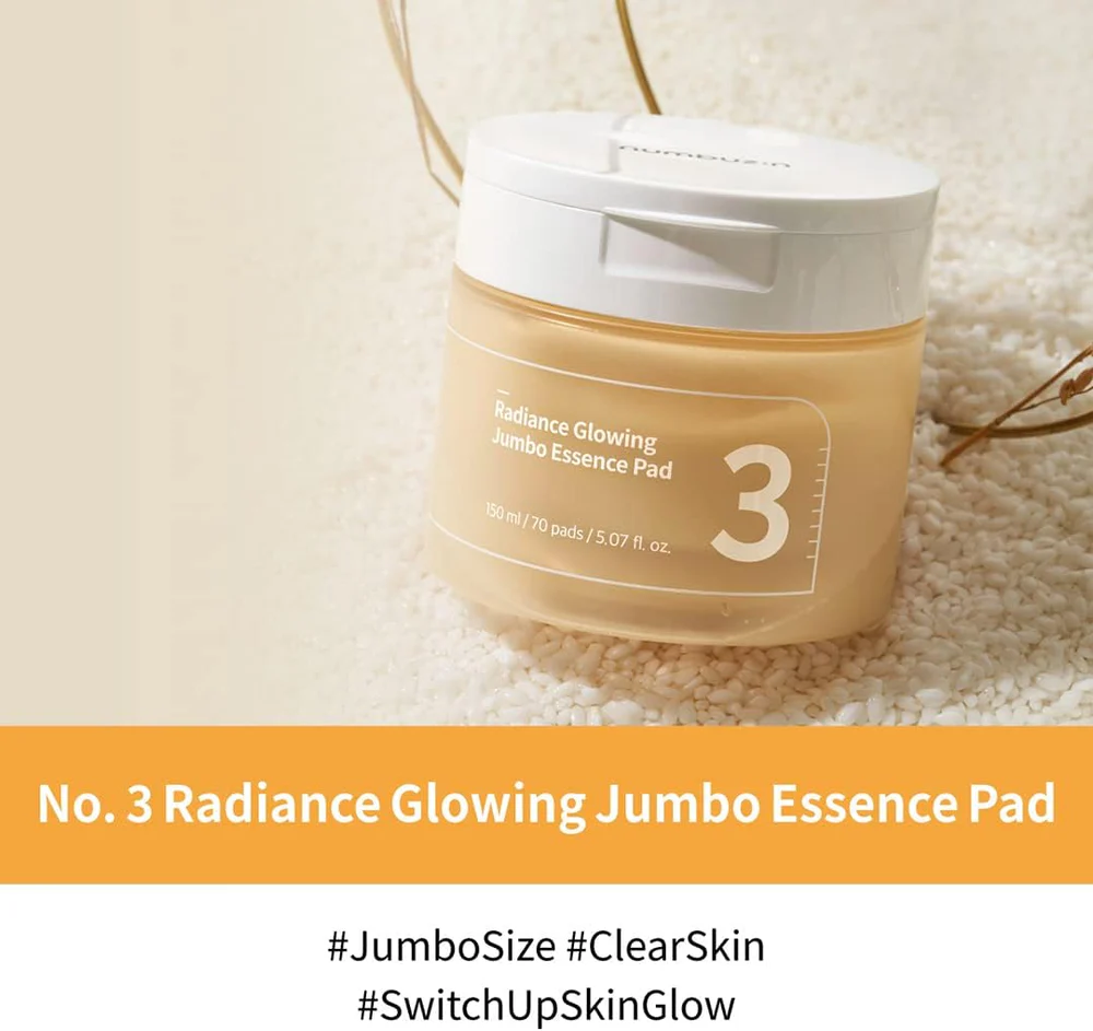 Numbuzin No.3 Radiance Glowing Jumbo Essence Pad 70pcs / 150ml - Image 3