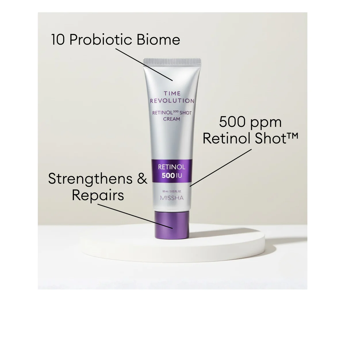 Missha Time Revolution Retinol 500 Shot Cream 60ml - Image 7