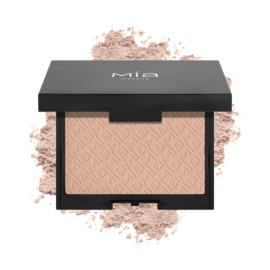 Η συσκευασία MIA Ready Steady Powder 02 Fair Cool, ανοιχτή πάνω στην πούδρα.